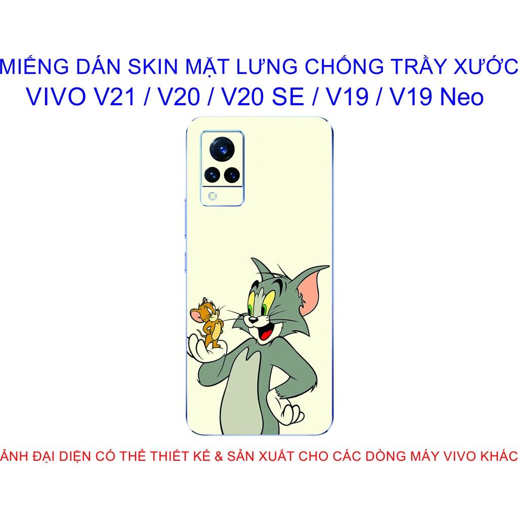 Miếng Dán Skin mặt lưng dành cho VIVO V21 / V20 / V20 SE / V19 / V19 Neo chống trầy xước