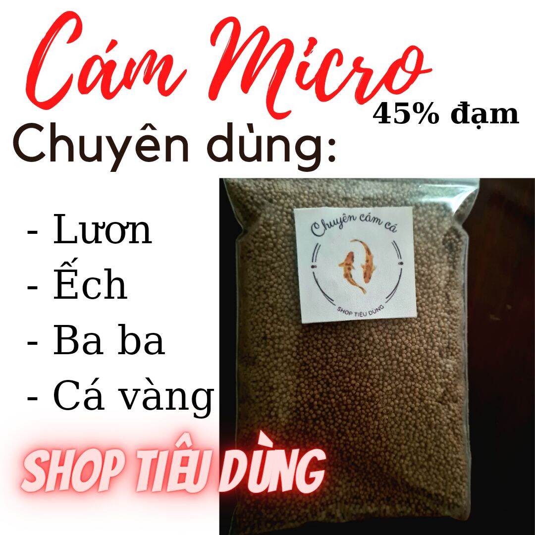 7 kg Cám MICRO 1mm 45% đạm thức ăn cho lươn , ếch , ba ba, cá vàng , cá chép koi , betta , guppy , baba cám micro