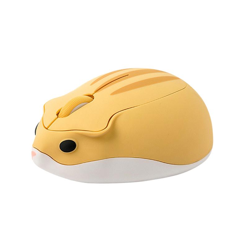 Hoạt Hình Dễ Thương Hamster Không Dây Chuột Quang Máy Tính Cổng USB Mini Chuột 1600DPI Chuột Hamster Thiết Kế Nhỏ Tay Chuột Cho Bé Gái Laptop