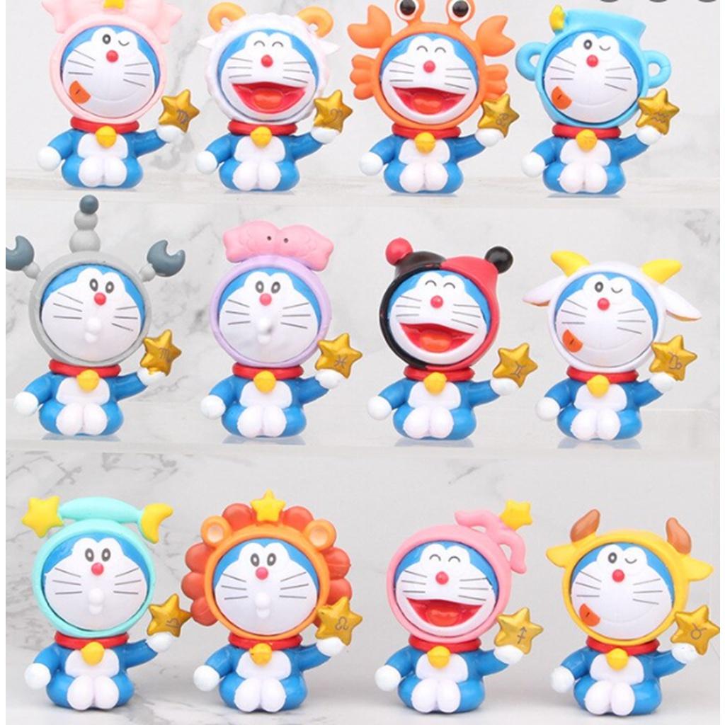 Bộ Mô Hình 1 nhân vật Doraemon trong bộ 12 Cung Hoàng Đạo nhân vật hoạt hình Doraemon dễ thương