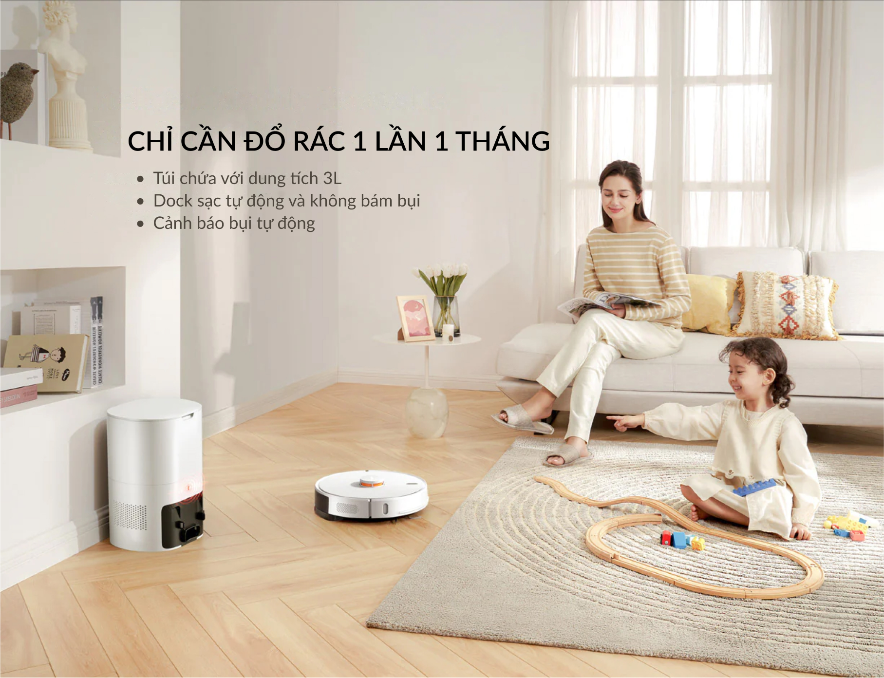 Robot hút bụi Lydsto R1 PRO thông minh có định vị bằng hệ thống cảm biến LDS - Hàng chính hãng