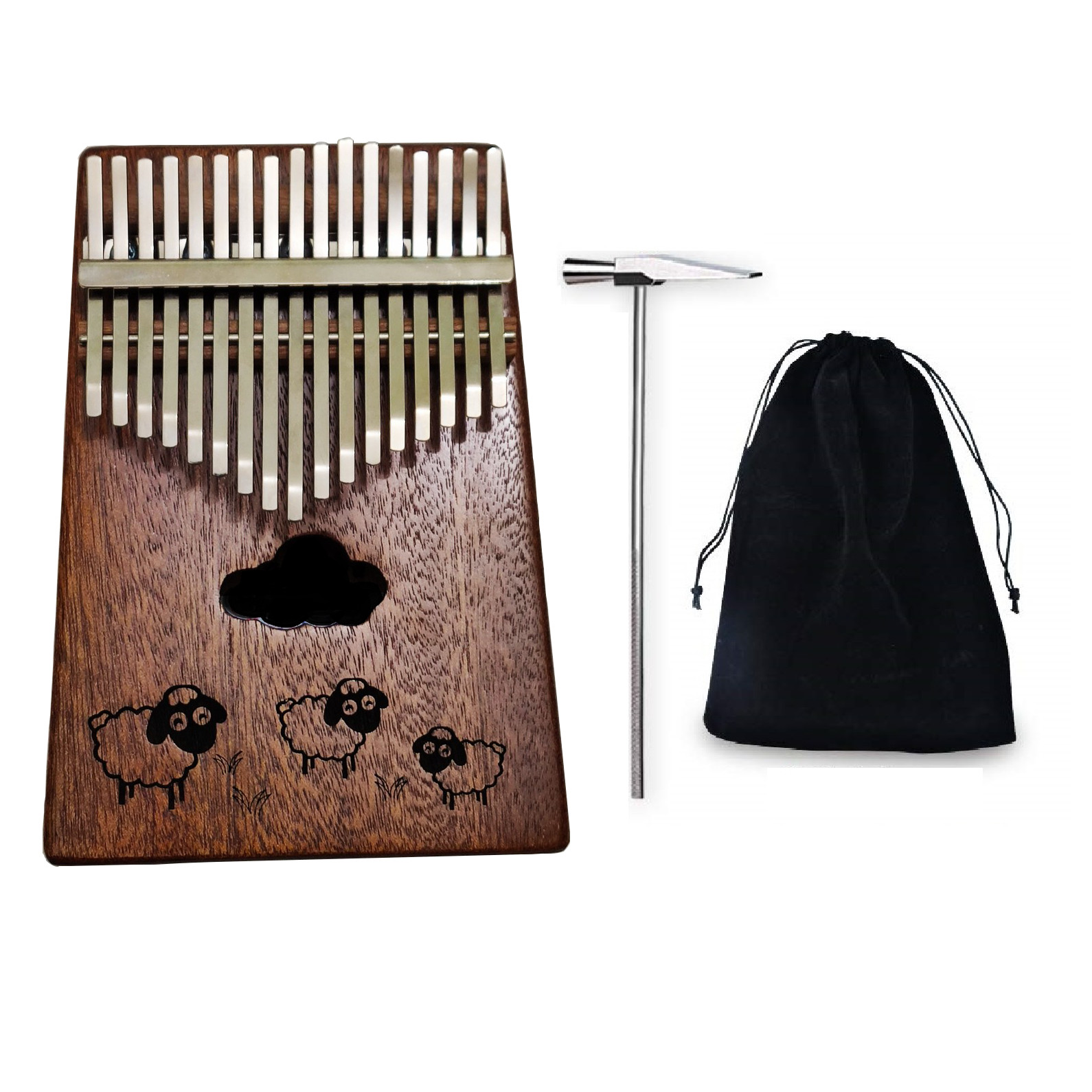 Kalimba 17 phím gỗ mahagony shaun the sheep những chú cừu vui vẻ STS00017