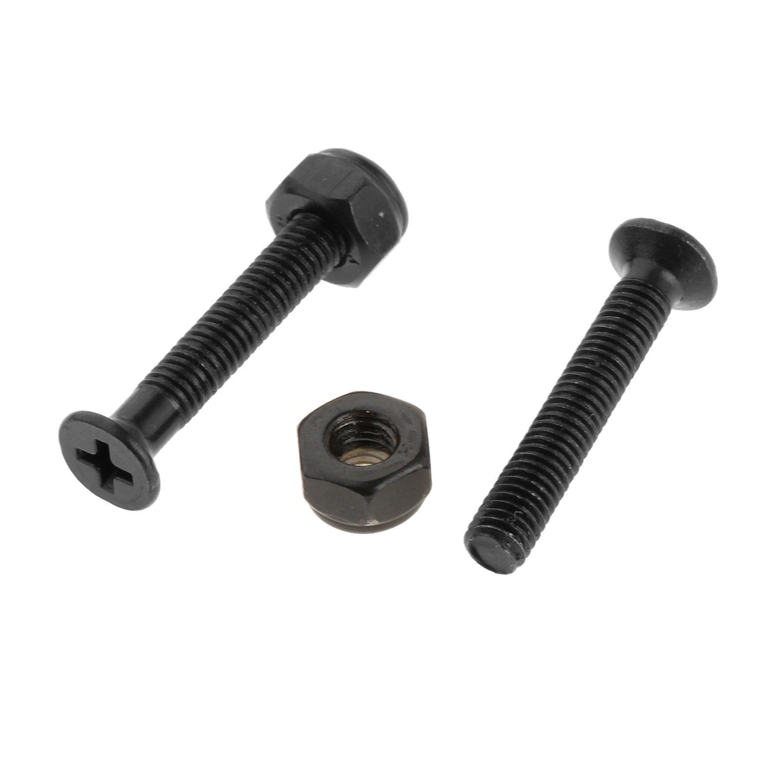 8 Pcs Longboard Skateboard Truck Wheel Installing Hardware Screws Black