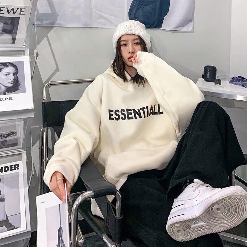 Áo hoodie nữ nam nỉ ngoại cao cấp da cá unisex form rộng có mũ ulzzang hàn quốc cặp đôi local brand cute zip ESS