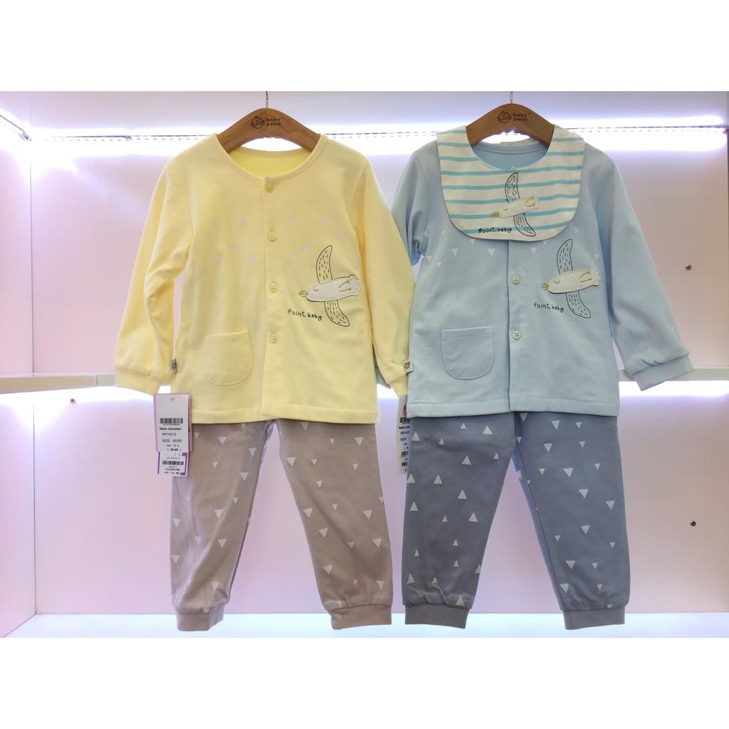 ĐỒ Bộ Tay Dài Thu Đông Cotton Họa Tiết Chim Bay Cho Bé Từ 3 Tháng- 2 Tuổi