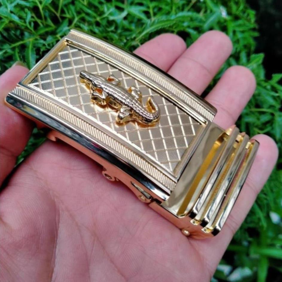 Mặt Khóa Cá Sấu Thắt Lưng Nam - Khóa Chống Gỉ Dùng Cho Thắt Lưng Da Có Rãnh Ở Giữa