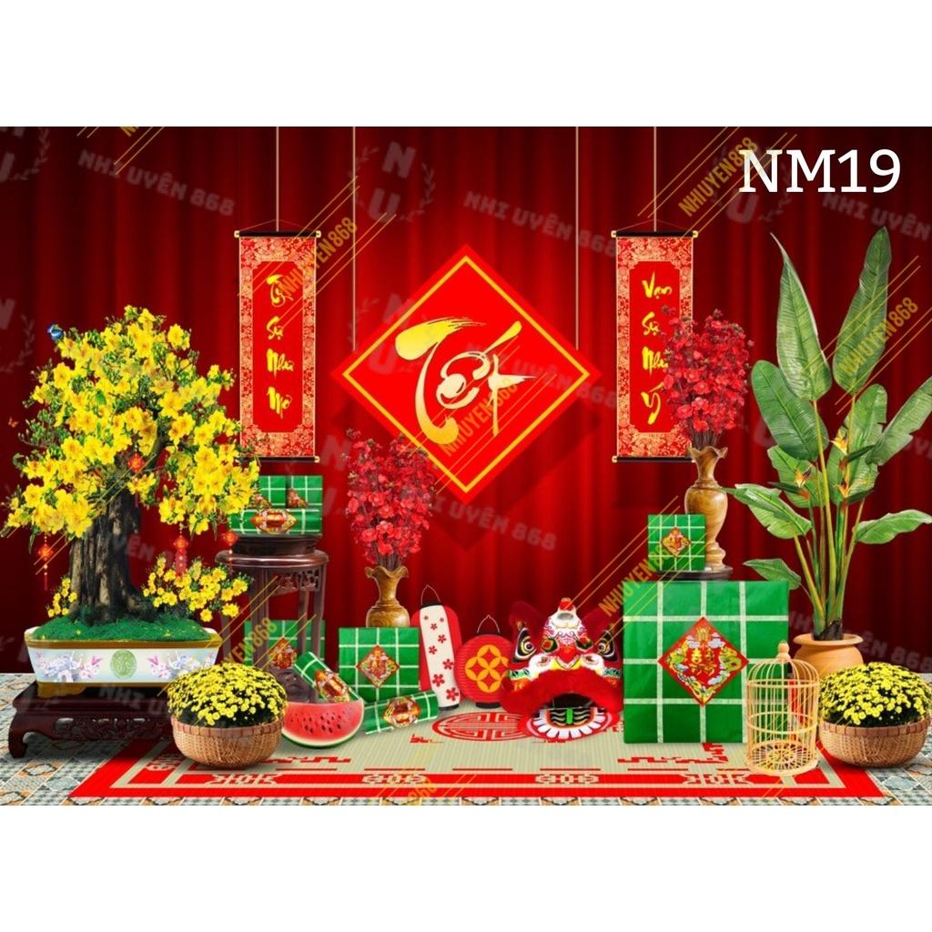 Tranh vải decor / Thảm vải treo tường / Thảm vải chụp ảnh chủ đề Tết