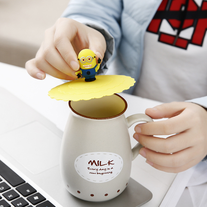 Nắp Đậy Ly Silicon Nhiều Hình Siêu Dễ Thương