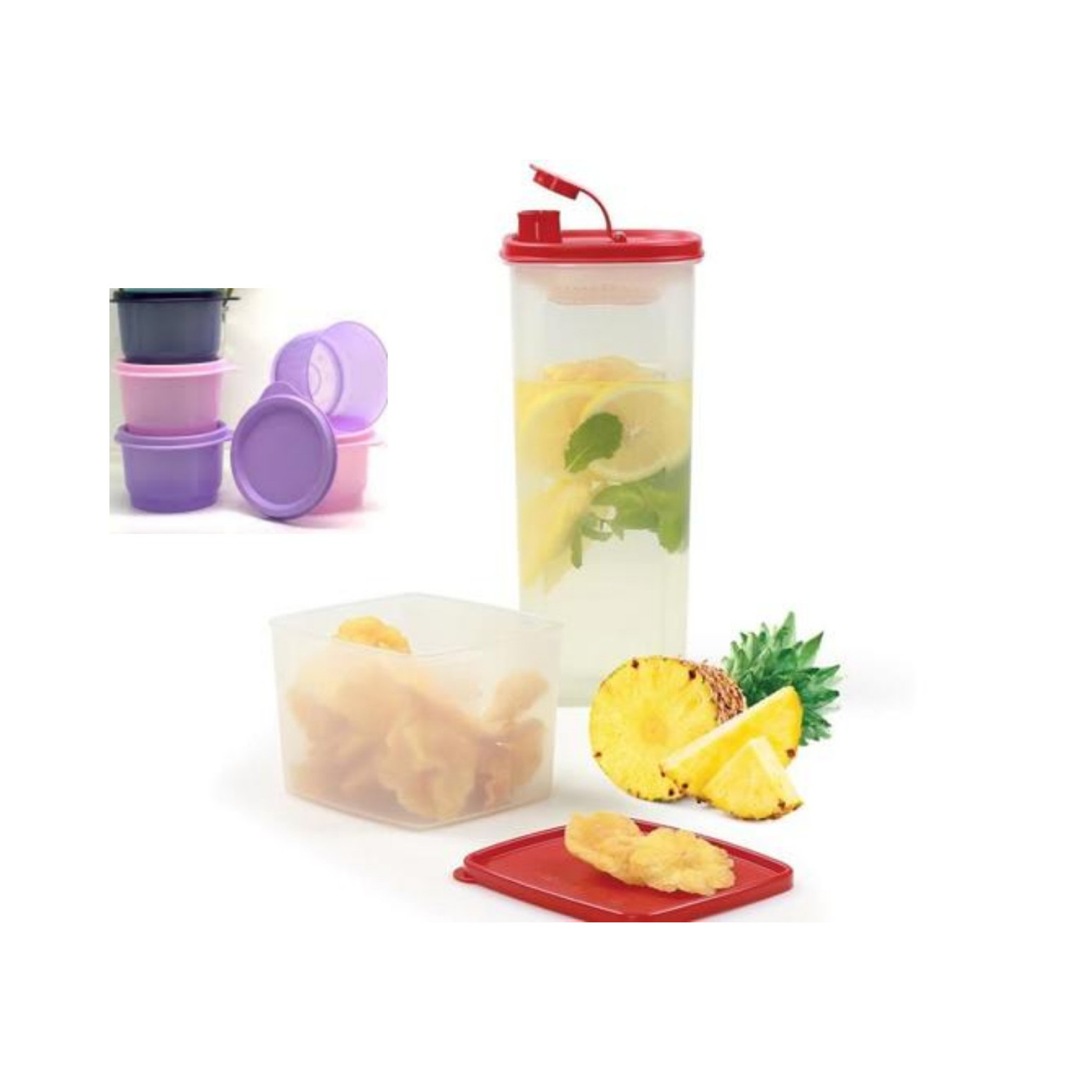 Bộ Bình nước Tasty Set Tupperware Tặng Kèm 01 Hộp Bảo Quản Snack Cup (Màu ngẫu nhiên)