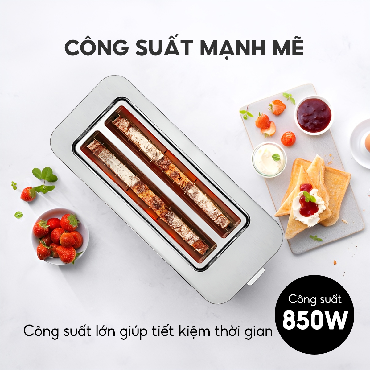 Máy nướng bánh mì Lebenlang LBL9899, dùng hâm nóng, nướng bánh sandwich 850W, bảo hành 2 năm - hàng chính hãng