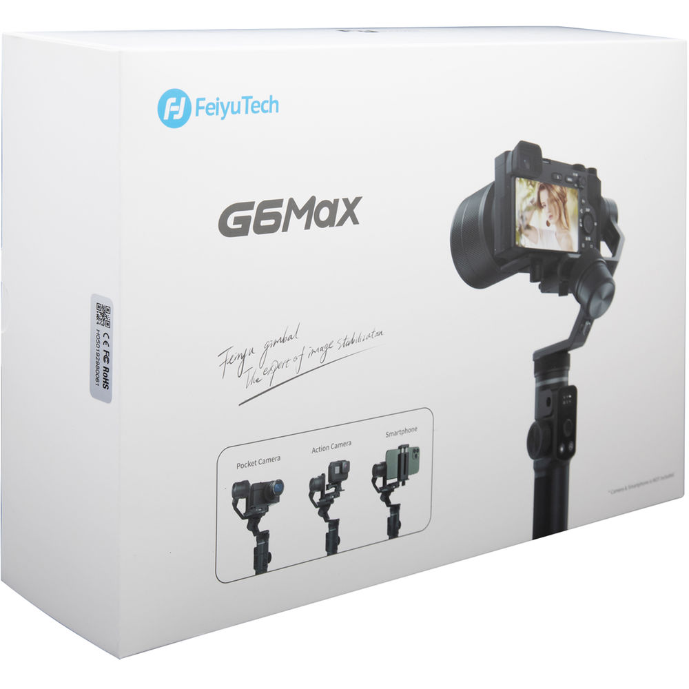 Feiyu G6Max - Gimbal Chống Rung Cho Máy Ảnh Cỡ Nhỏ, Gopro, Smartphone, Tải Trọng 1,2 Kg - Hàng Chính Hãng