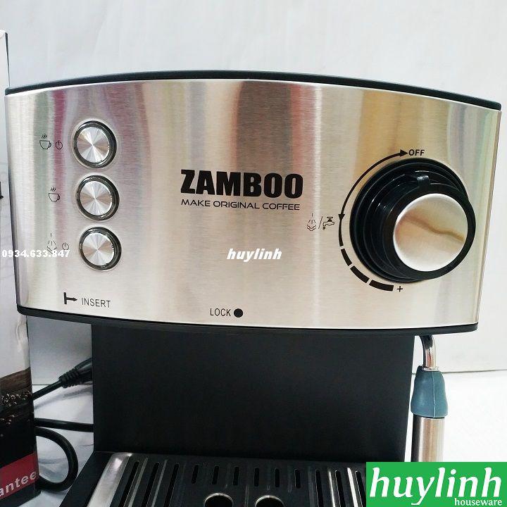 Máy pha cà phê Espresso gia đình Zamboo ZB-88CF - 15bar - Tặng 500 gram cafe - Hàng chính hãng