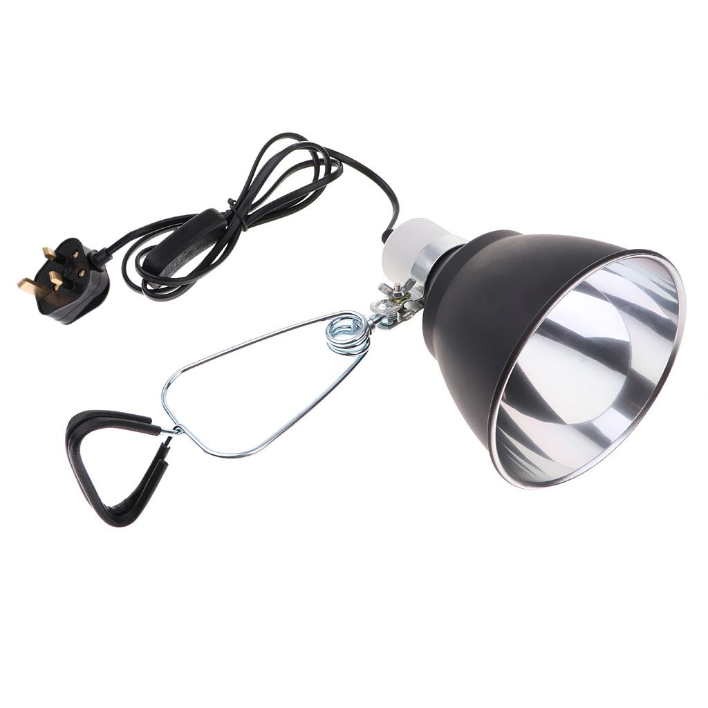 Brand New E27 Reptile Tortoise Ceramic Heating Light Holder Black UK Plug