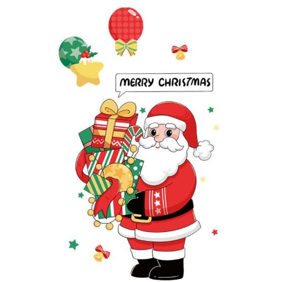 Decal trang trí Noel Hít Tĩnh Điện 2 mặt - ÔNG GIÀ NOEL SIZE LỚN 2 MẪU CHỌN LỰA