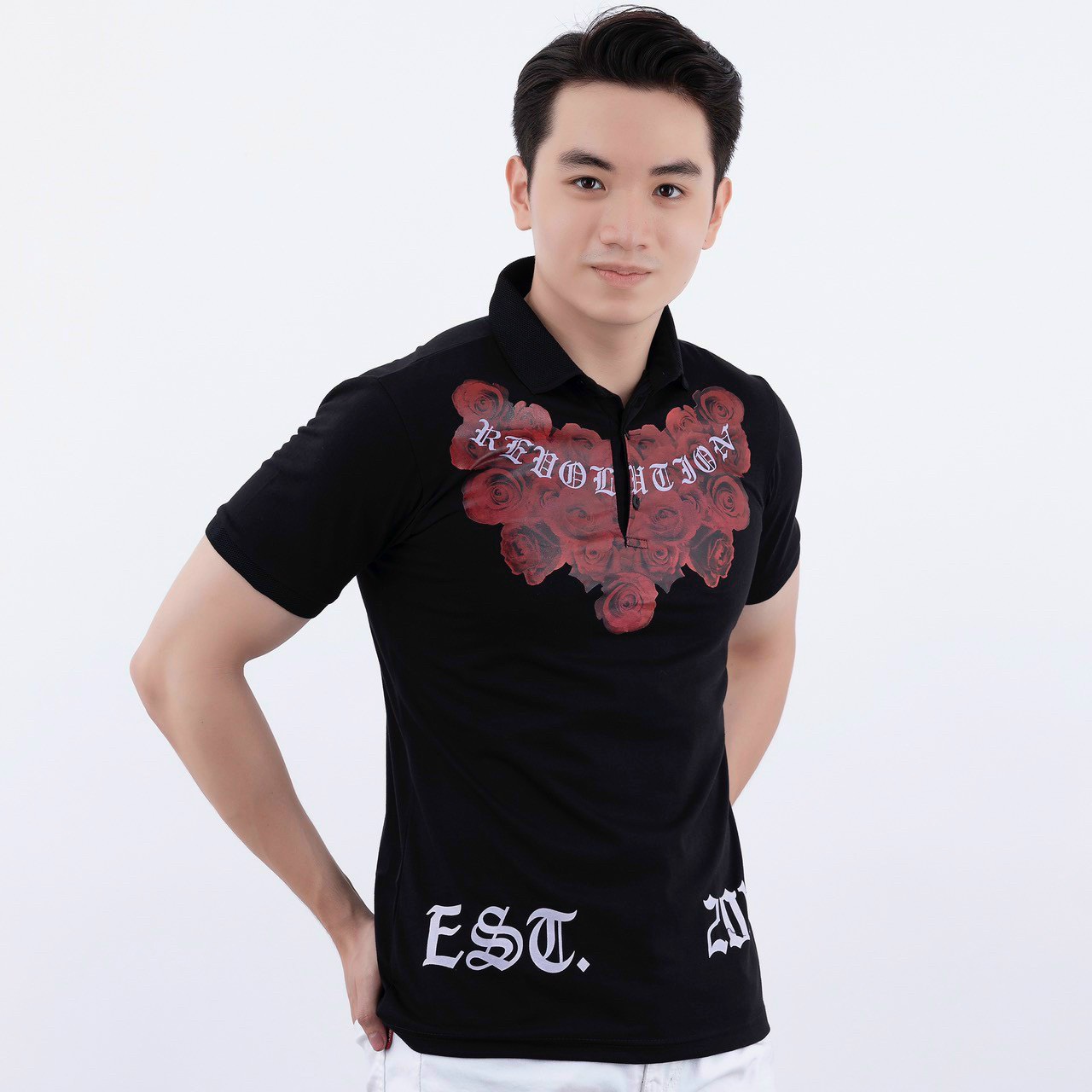Áo thun nam cổ bẻ tay ngắn trẻ trung, chất liệu cotton cao cấp mẫu NA2