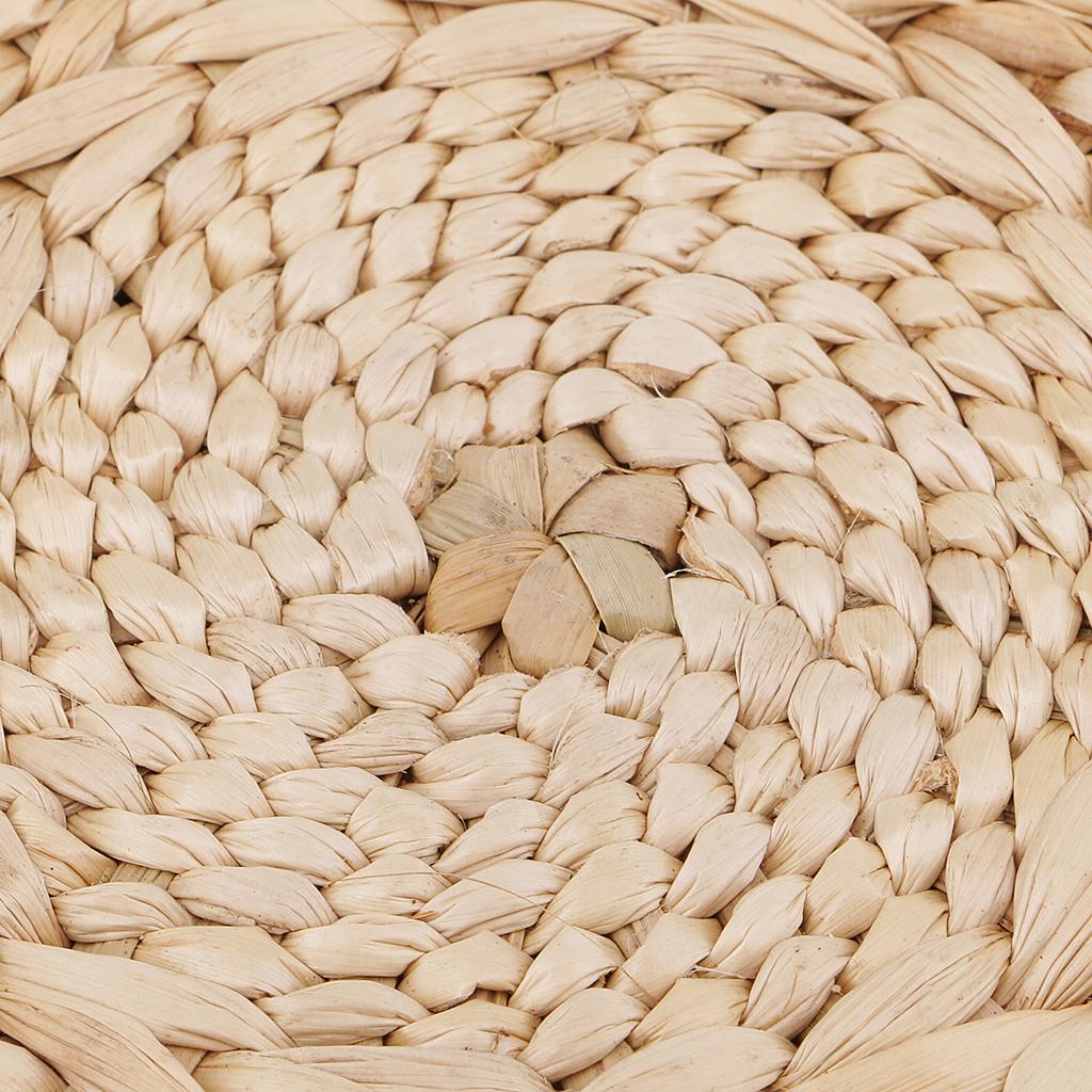 3x30cm Round Straw Weave Handcraft Pillow Yoga Chair Seat Mat Tatami Cushion