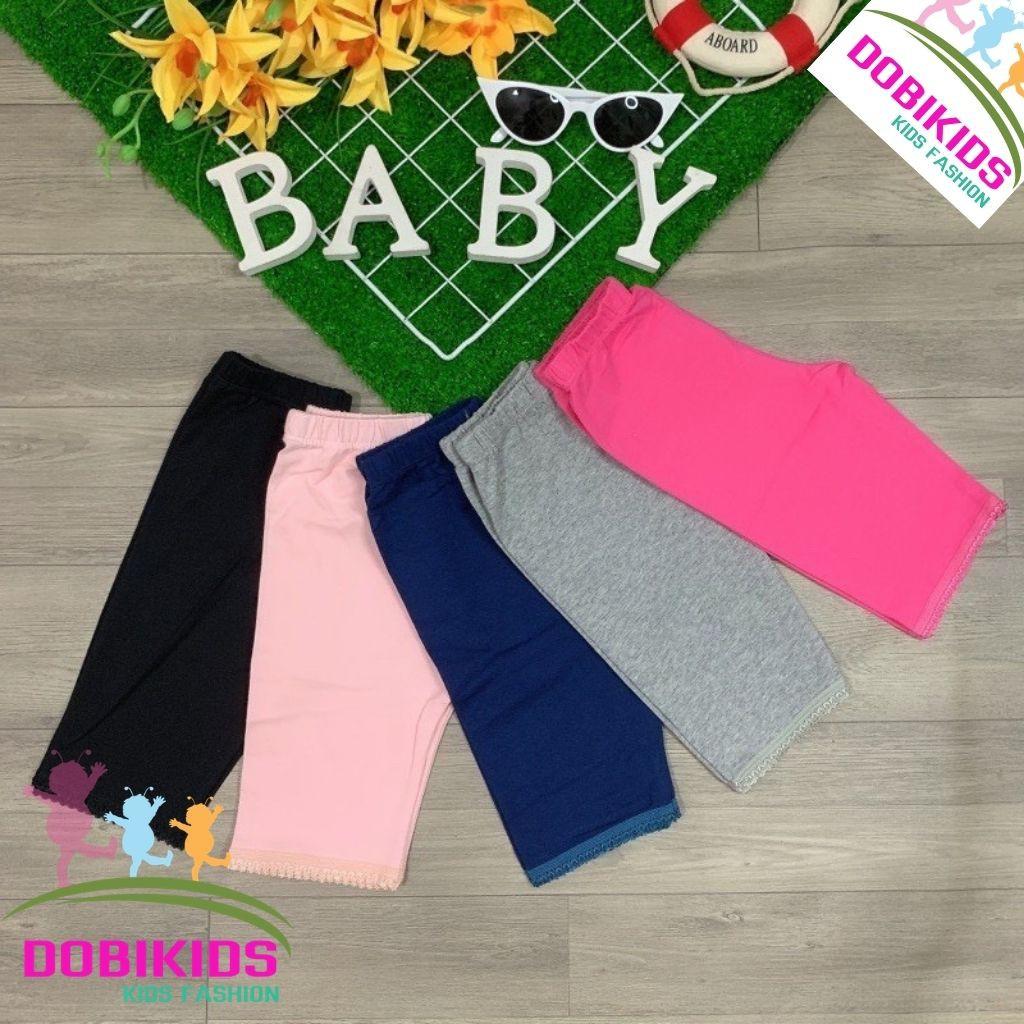 Quần Legging Lửng Bé Gái Thun Cotton Xuất Co Giãn Dày Dặn Siêu Mềm
