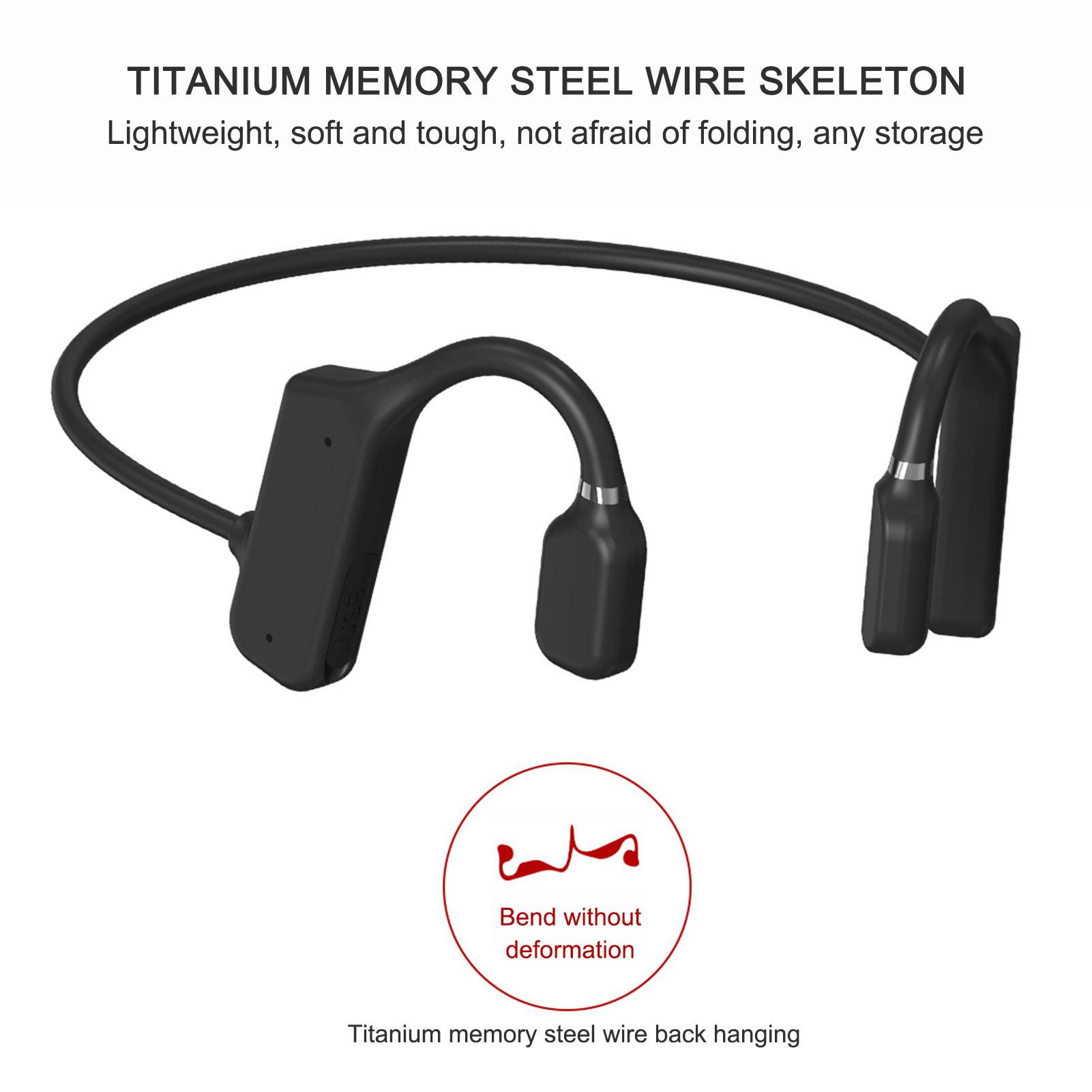 Bone Conduction Headphones BT 5.2 Not In the Ear Hanging Ear Type Running Fitness Wireless Sports Headset