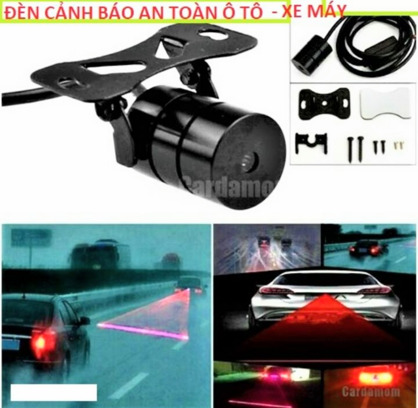 SIÊU AN TOÀN VỚI BỘ ĐÈN CẢNH BÁO AN TOÀN PHÍA SAU XE CHO XE MÁY XE HƠI ÔTÔ TRANG TRÍ AN TOÀN HÀNG CHẤT LƯỢNG