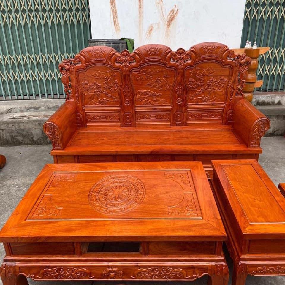Bộ bàn ghế Khổng Minh Gia Cát Lượng gỗ Hương Đá