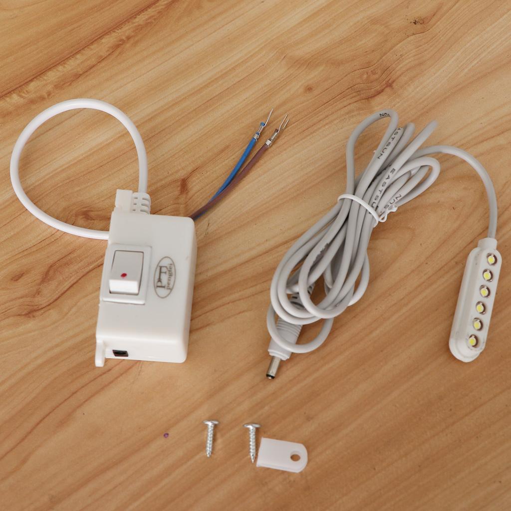 3X 220V 0.5W 6 LED Lamp Sewing Machine With Magnetic Base Switch Working Light