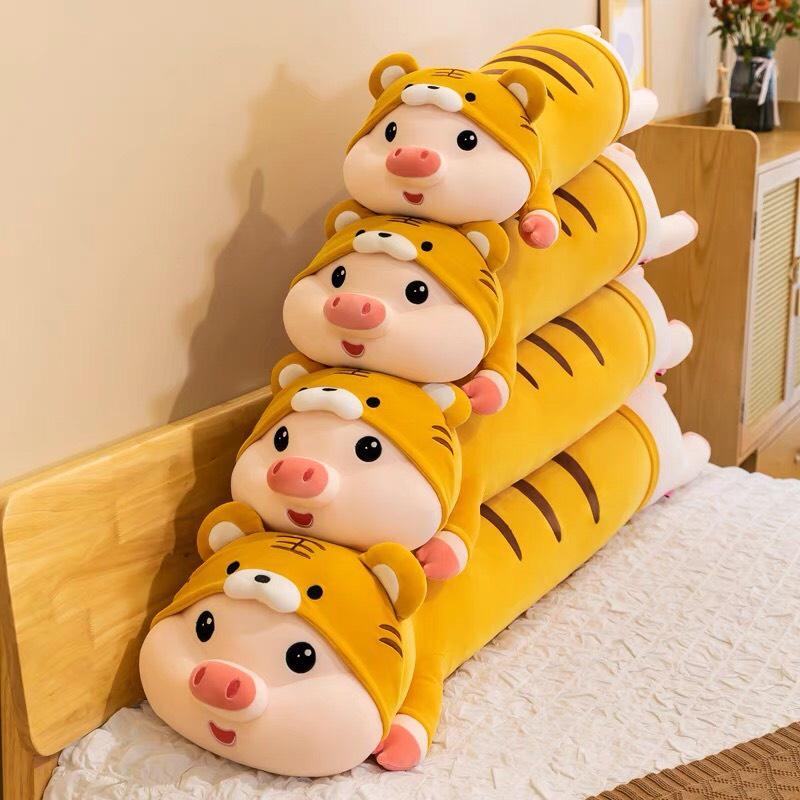 Gối bông ôm dài Heo hổ chất miniso mềm mịn, êm ái