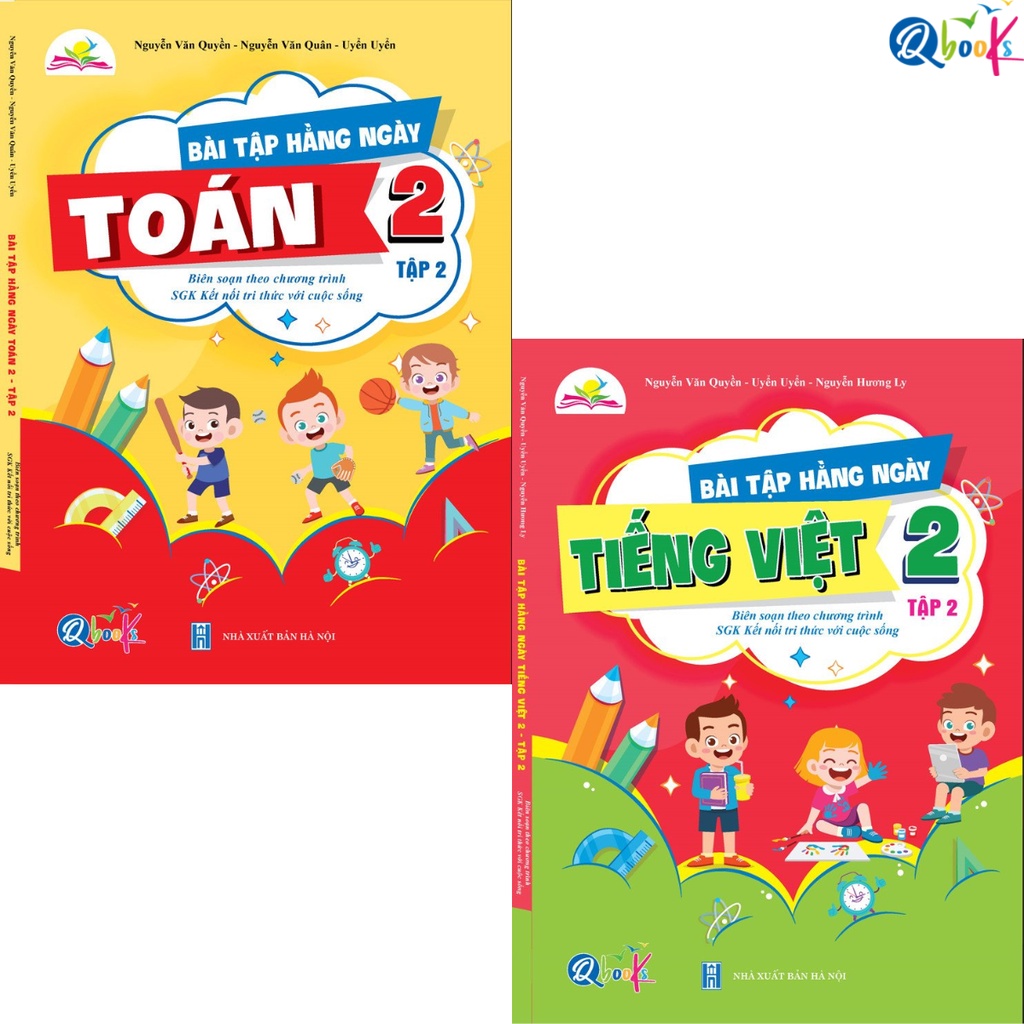Combo Bài Tập Hằng Ngày Toán và Tiếng Việt Lớp 2 - Kết Nối Tri Thức Với Cuộc Sống - Tập 2