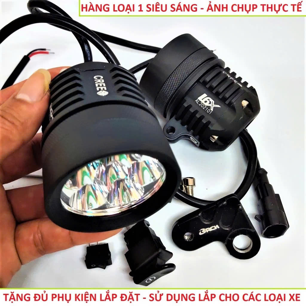 Đèn Trợ Sáng Xe Máy Ô Tô L6X BMI – Siêu Sáng, Hàng Đẹp Mẫu Mới
