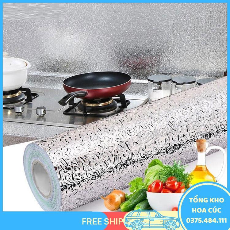 Giấy Bạc Dán Tường Nhà Bếp Chống Thấm Dầu, Thấm Nước Tiện Dụng 3Mx60Cm - Vận Chuyển Miễn Phí Toàn Quốc