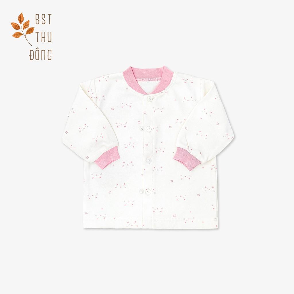 Áo Nút Giữa Tay Dài Bo Dày-Miomio