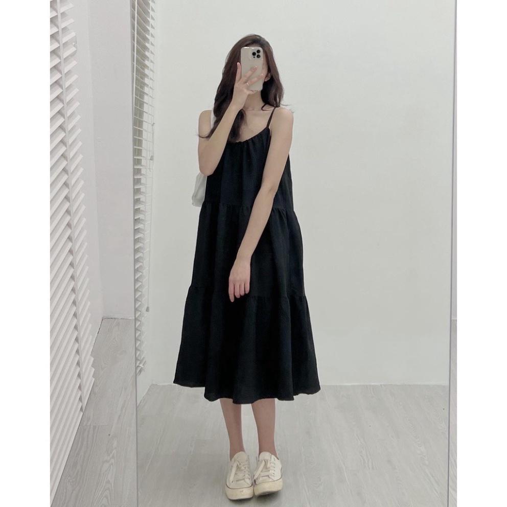 Váy 2 dây babydoll dáng xuông vải đũi lụa đẹp đi biển mặc nhà đẹp coco land sang chảnh trendy hot girl