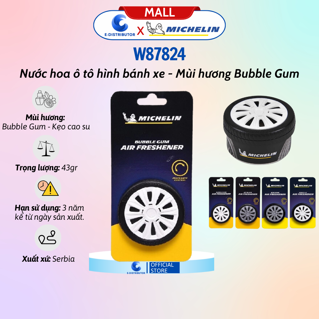 Nước Hoa Ô Tô Michelin Hình Bánh Xe W87800/W87831/W87817/W87824 -  Nhiều Hương Lực Chọn - Hàng Chính Hãng