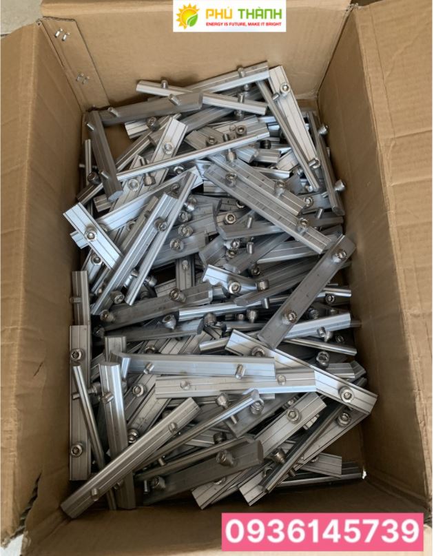 Thanh nhôm nối rail - nối thanh ray pin mặt trời