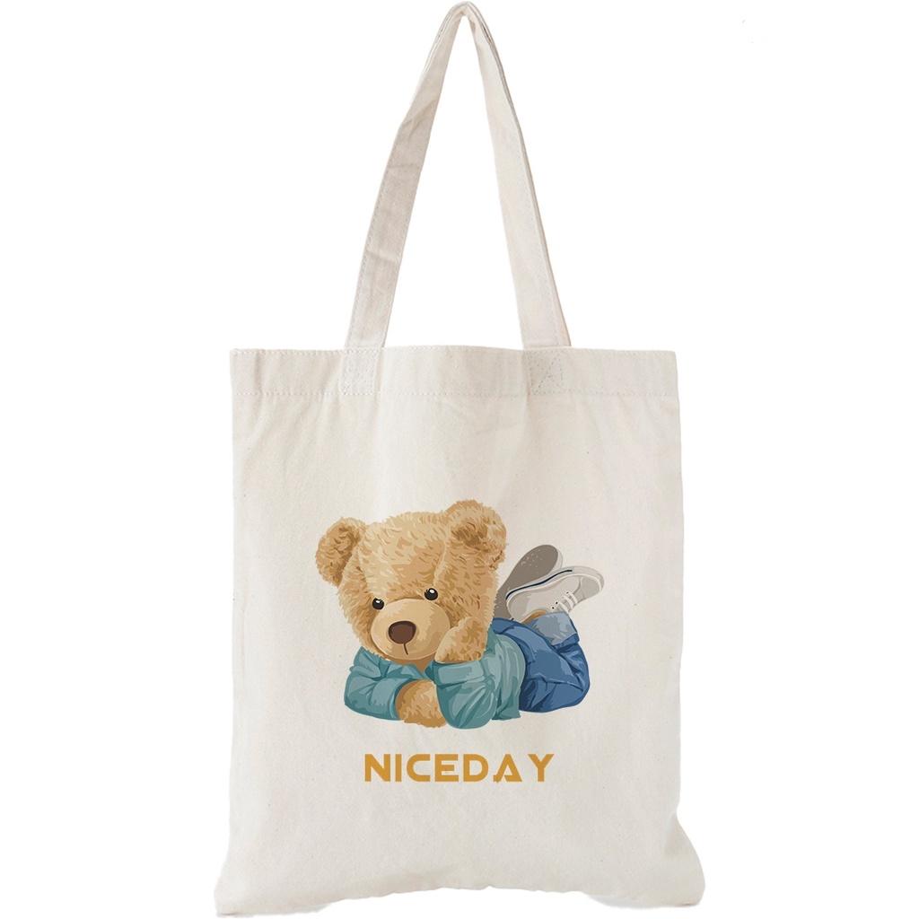 Túi vải Canvas Trương Gia Túi Vải - Túi Canvas bộ sưu Bear Basic - nhiều kích thước - Bear Basic 12