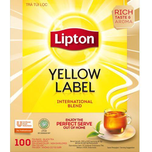 COMBO 2 hộp trà Lipton Túi lọc nhãn vàng Yelow Label Tea 100 gói/hộpX2