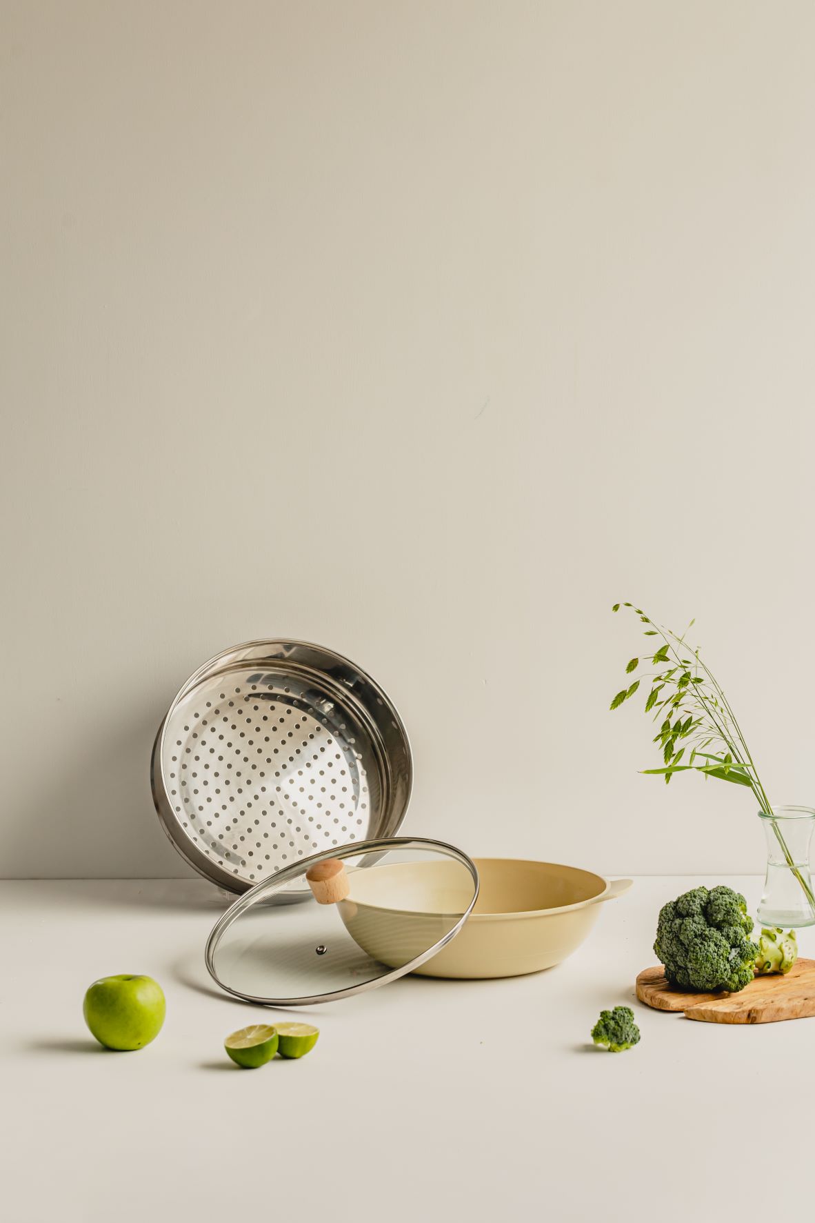 Bộ nồi hấp 2 trong 1 Dr.HOWS SUM chống dính cao cấp 28cm, nồi hấp đa năng chống dính