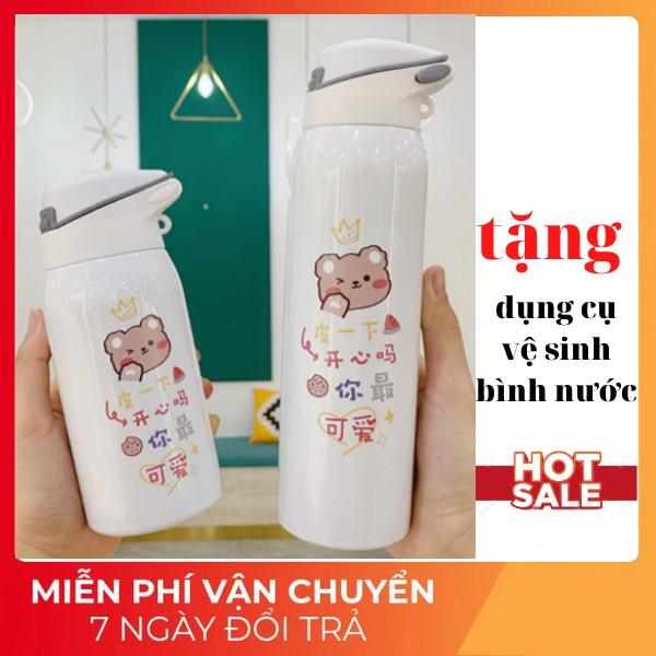 Bình giữ nhiệt INOX 304 dung tích 500ml có ông hút có dây