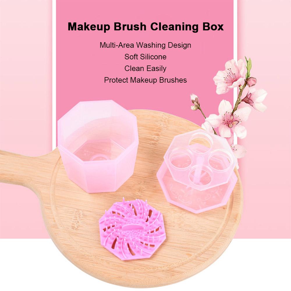 Hộp giặt làm sạch cọ trang điểm