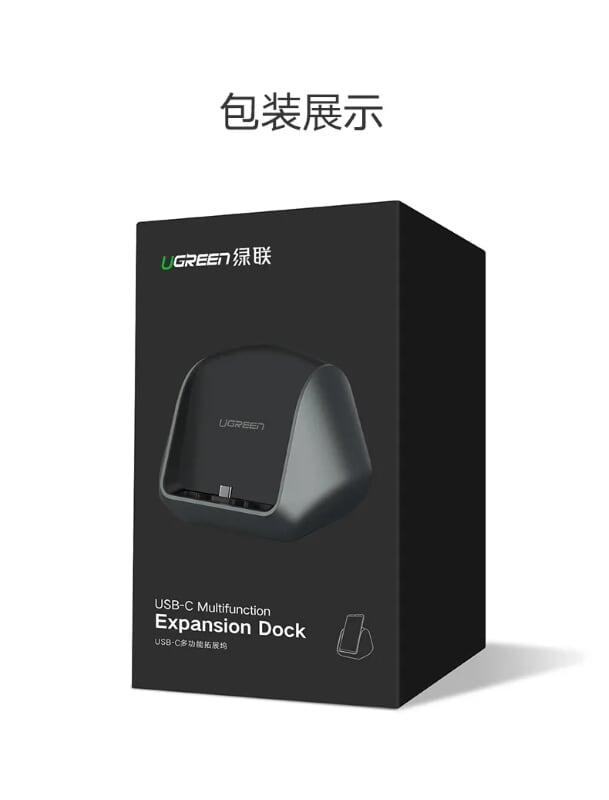 Ugreen UG50515CM181TK Màu Đen Dock TYPE C sang 3 USB 3.0 + HDMI + hỗ trợ nguồn TYPE C - HÀNG CHÍNH HÃNG