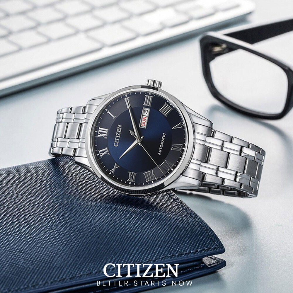 Đồng Hồ Nam Citizen Dây Thép Không Gỉ NH8360-80L - Mặt Xanh