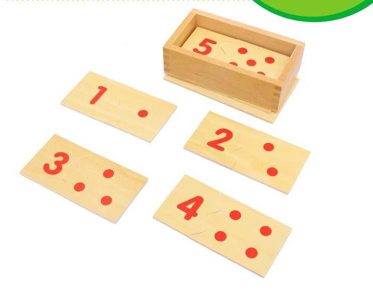 Giáo cụ Montessori - khớp số và chấm tròn, học số và lượng