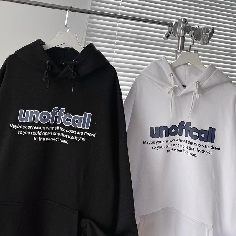 Áo hoodie nỉ UNOFFCALL nỉ bông dày dặn Form rộng unisex nam nữ