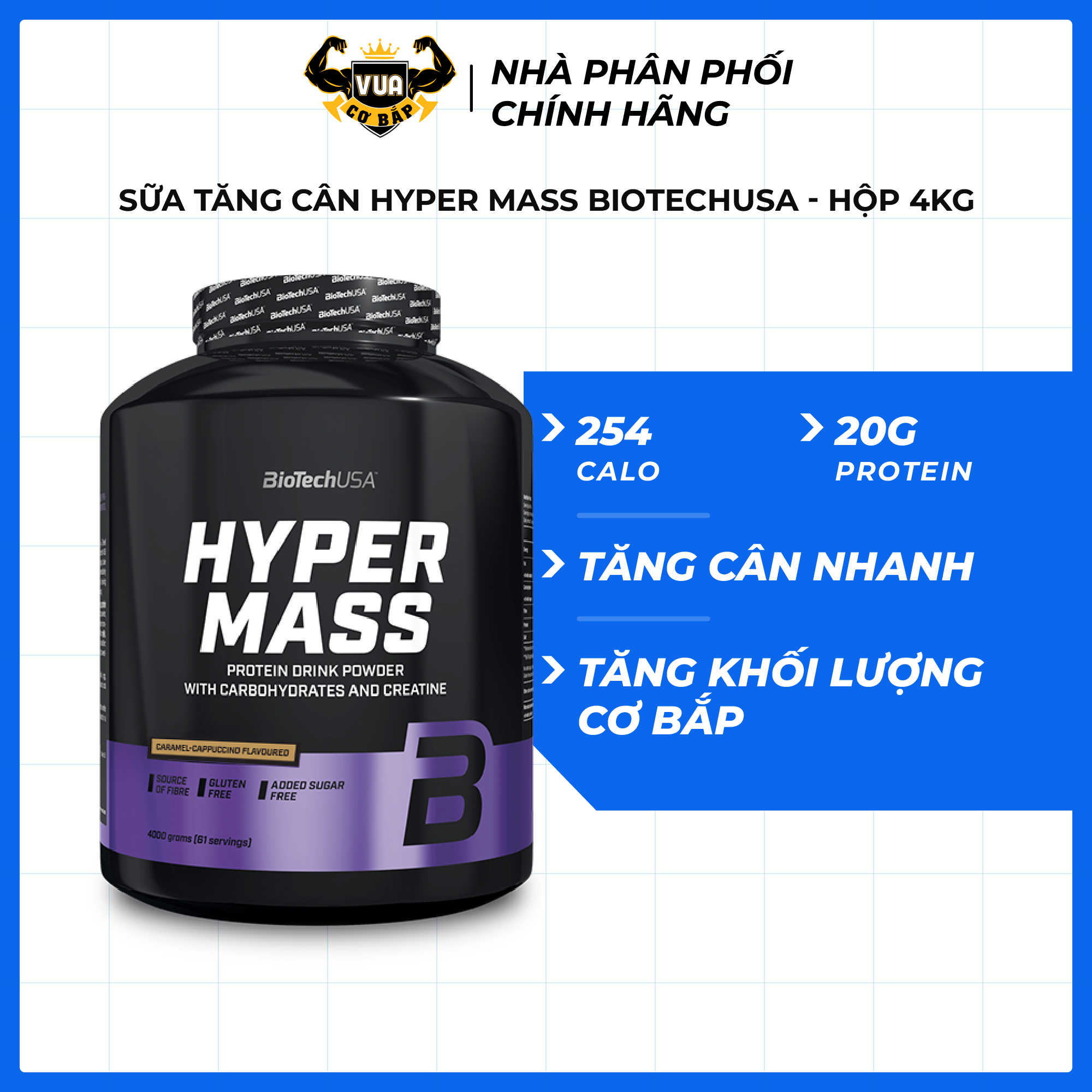 Hình ảnh Sữa Tăng Cân HYPER MASS - 4Kg BiotechUSA