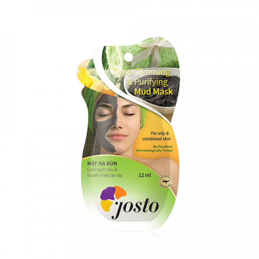 Mặt Nạ Bùn Làm Sạch Sâu Josto Deep Cleansing &amp; Purifying Mud Mask 12ml