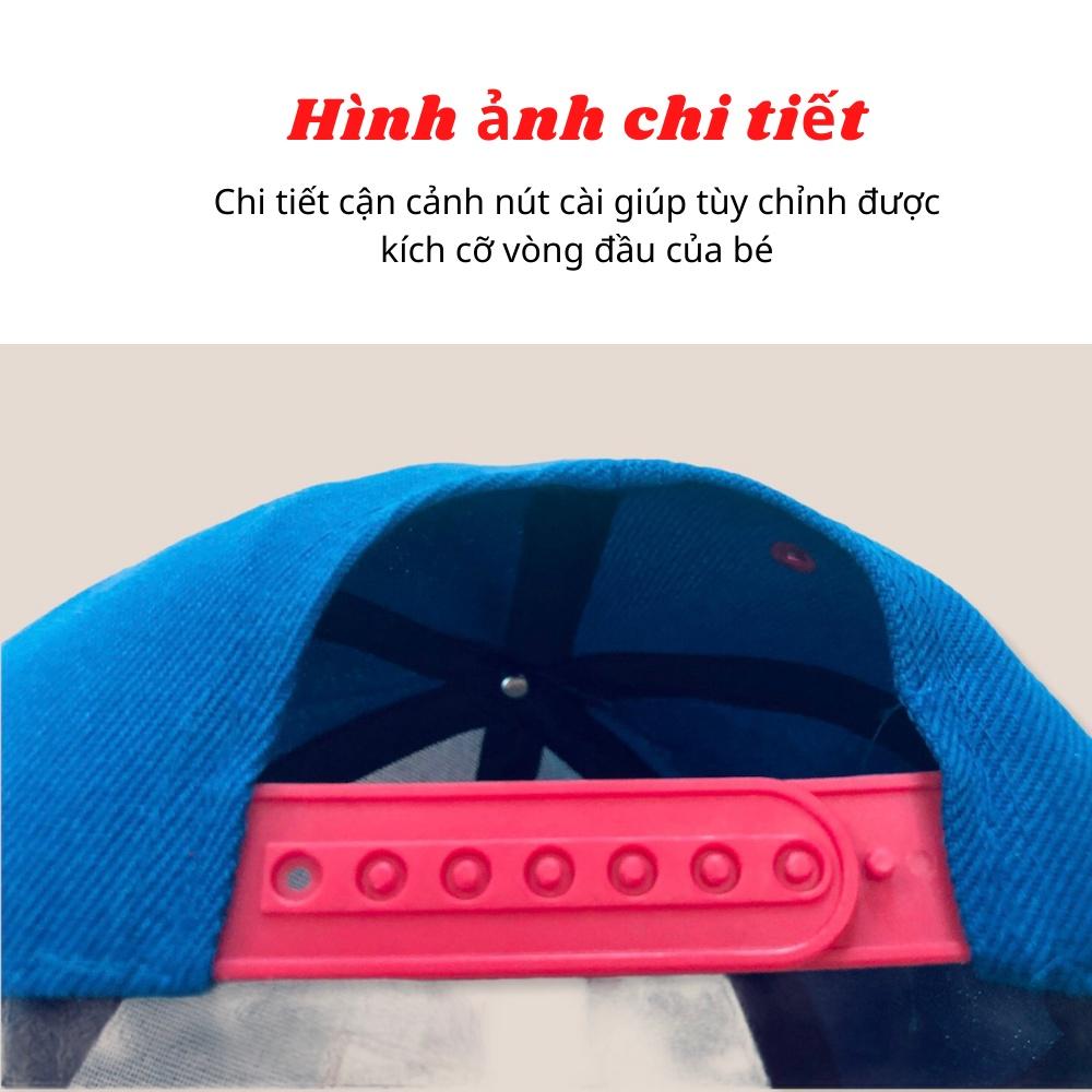 Mũ lưỡi trai cho bé 2-10 tuổi FUHA, nón hiphop thêu chữ BRO BOMR cá tính