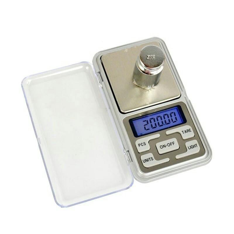 Cân tiểu ly điện tử mini chính xác Màu Bạc cân điện tử + tặng kèm 2 Pin