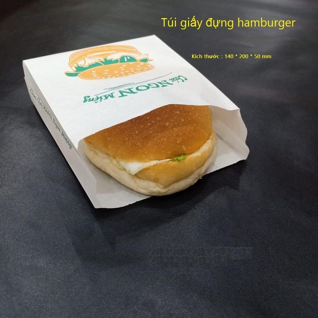 100 túi giấy đựng Hamburger