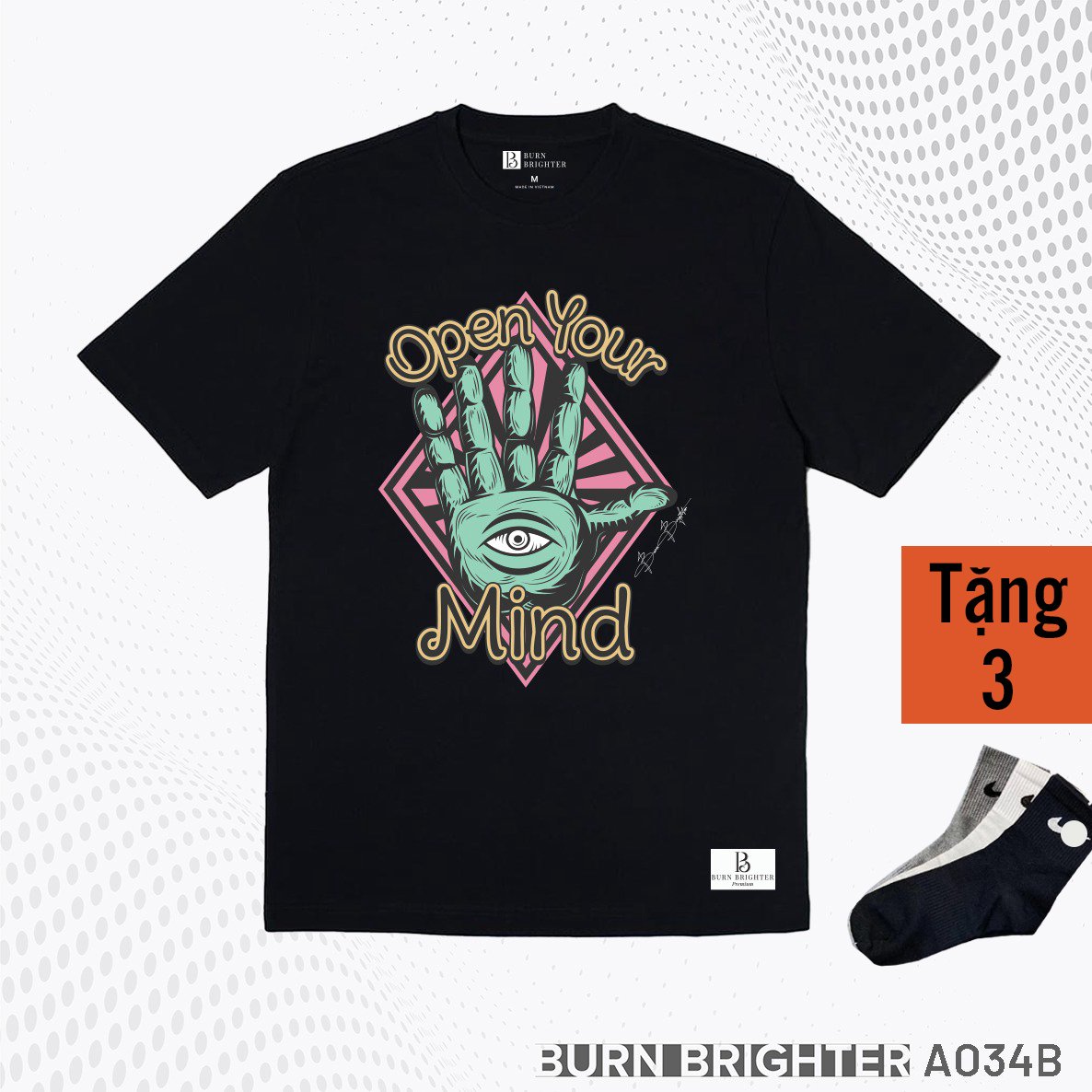 ÁO THUN UNISEX A034 - BURN BRIGHTER