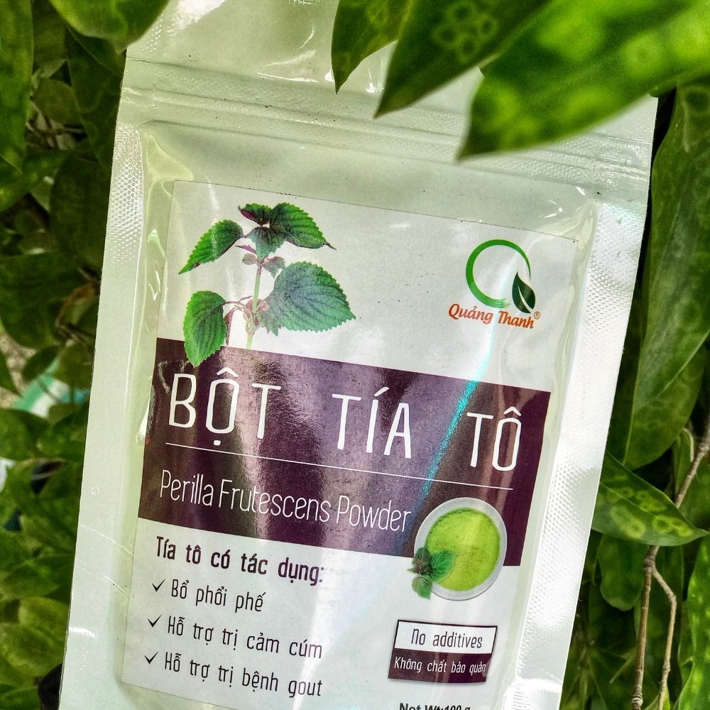 Bột Tía Tô Quảng Thanh gói 100g bổ phổi phế - Hỗ trợ bệnh gout, cảm cúm