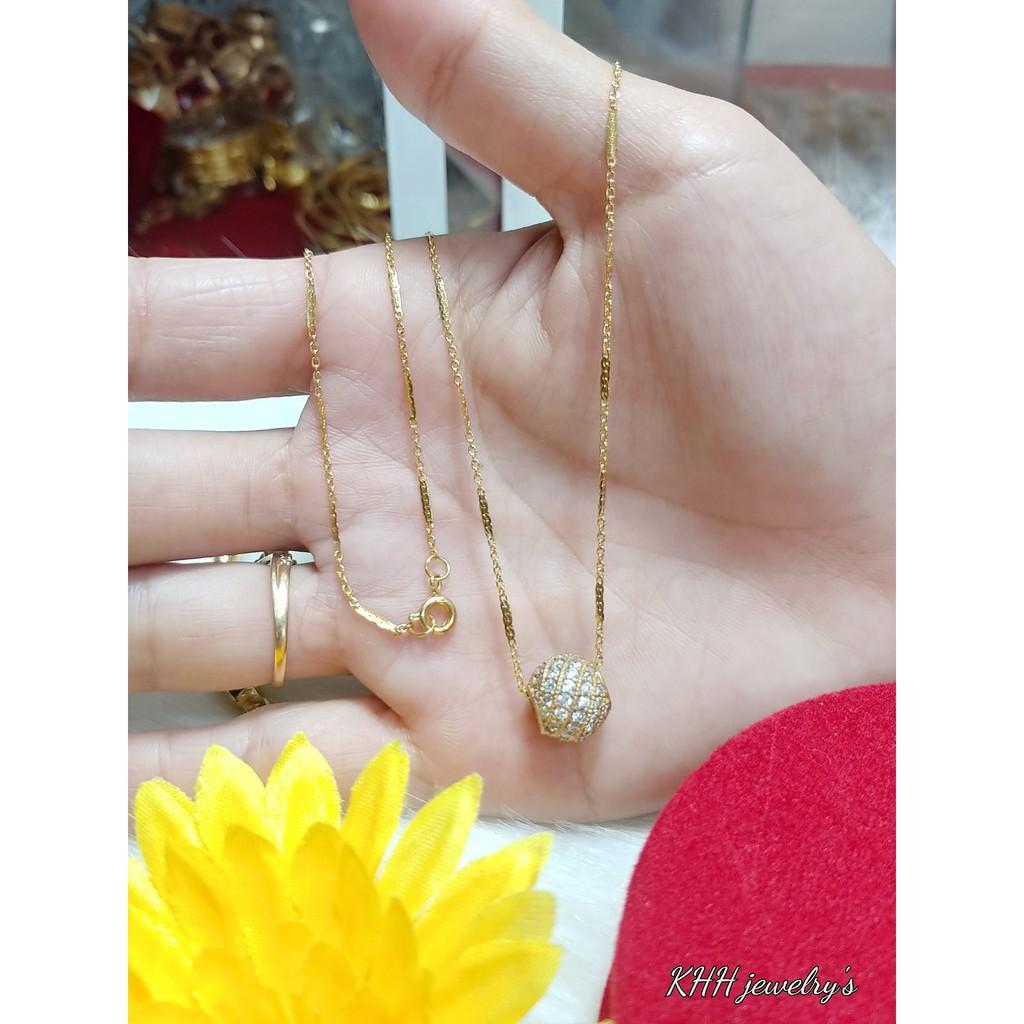 Dây chuyền nữ Bi Châu Dây Trúc cao cấp- Hàng quốc tế dùng tắm rửa thoải mái không đen